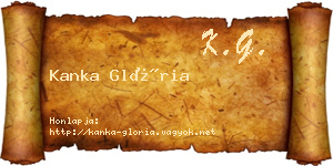Kanka Glória névjegykártya